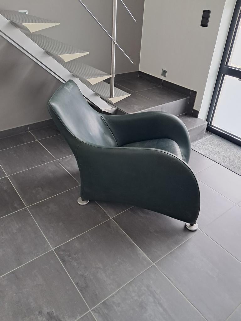 Vintage lederen fauteuil Montel, Ophalen