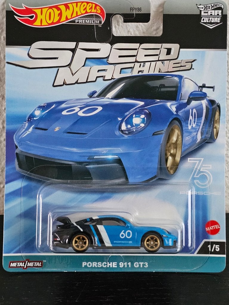 Hot Wheels Porsche 911 GT3 HotWheels Speed Machine premium, Verzenden, Nieuw, Auto