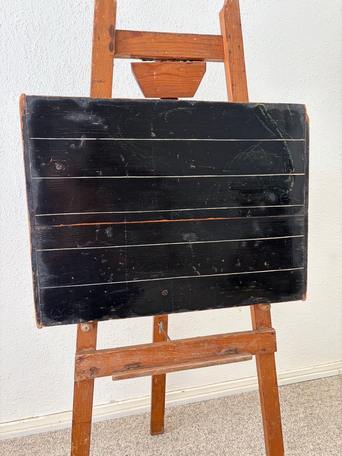 Vintage speelgoed schoolbord op houten schoolbordstandaard, Ophalen