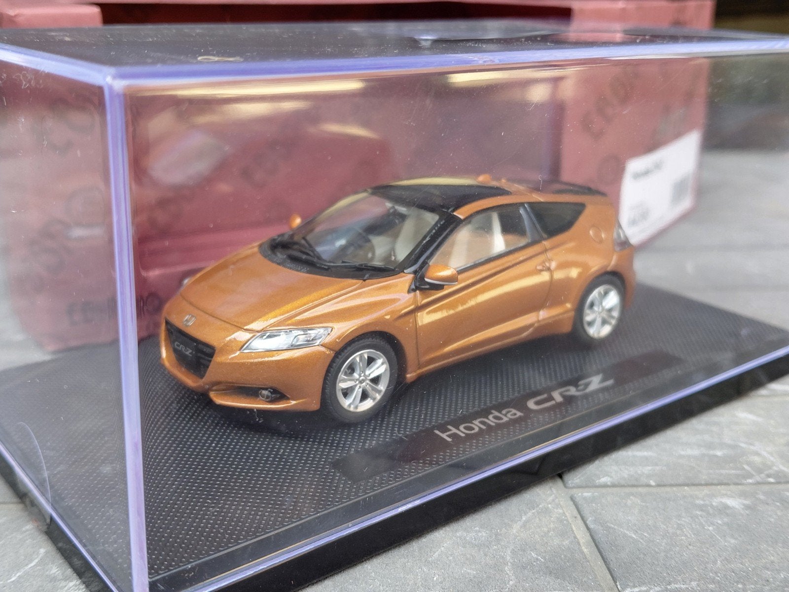 Honda CR-Z ph1 Hybrid 2010-2013 Orange 1/43 Ebbro, Ophalen of Verzenden, Zo goed als nieuw, Auto, Overige merken