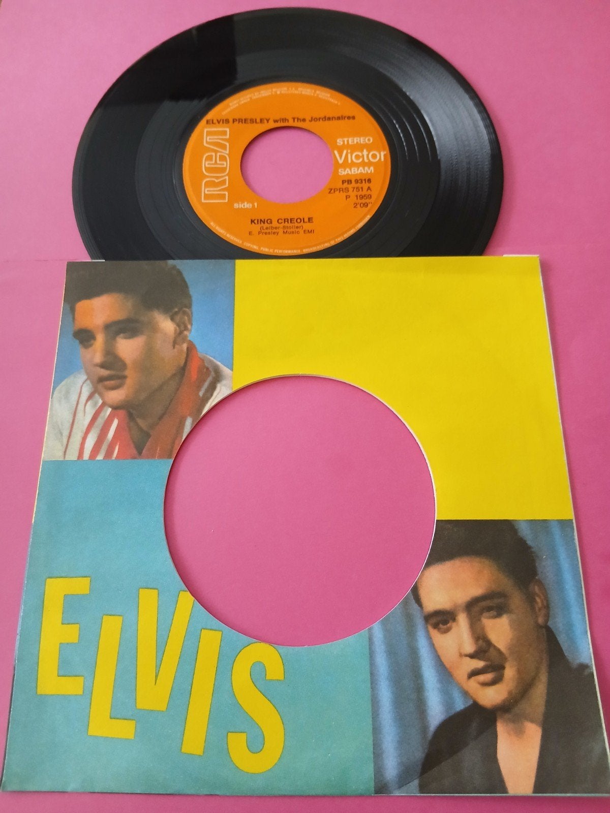 VINJL SINGLE  ELVIS PRESLEY, Cd's en Dvd's, Vinyl Singles, Ophalen of Verzenden, Zo goed als nieuw, Rock en Metal