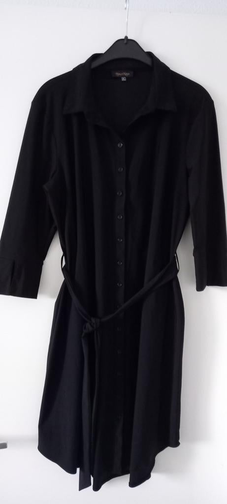 Travel stof jurk Perla nera, Kleding | Dames, Jurken, Ophalen of Verzenden, Zo goed als nieuw, Maat 46/48 (XL) of groter, Zwart
