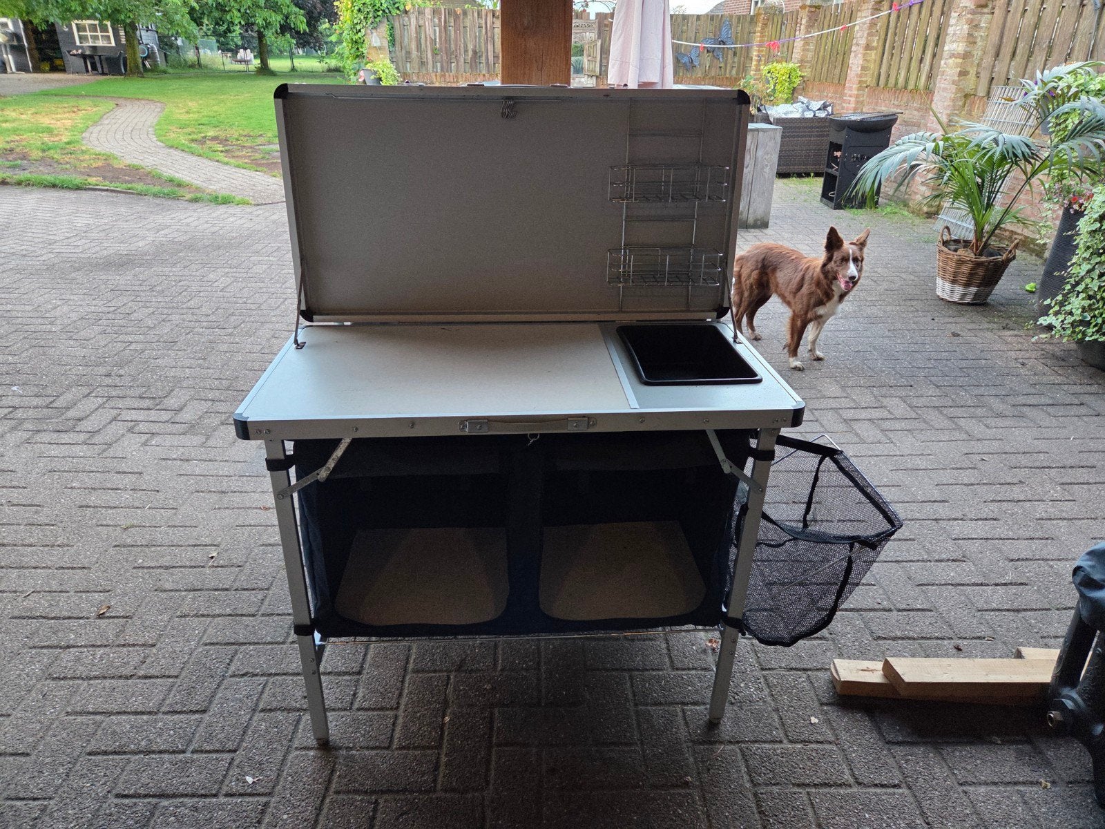 Opklapbare Buitenkeuken met Draagtafel - Ideaal voor Camping, Caravans en Kamperen, Kampeeraccessoires, Ophalen of Verzenden