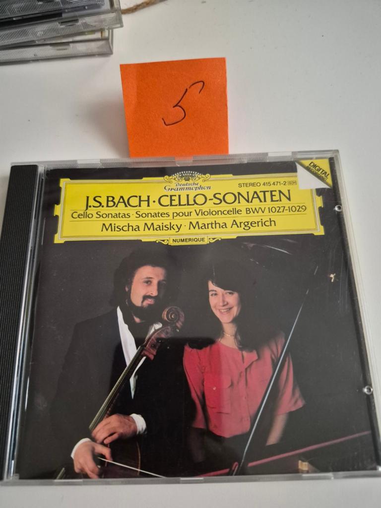 J.S. Bach Cello Sonatas - Mischa Maisky & Martha Argerich CD, Ophalen of Verzenden