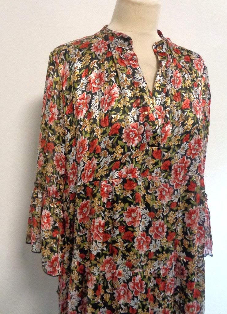 jurk paprika, Kleding | Dames, Maat 42/44 (L), Zo goed als nieuw, Paprika, Boven de knie