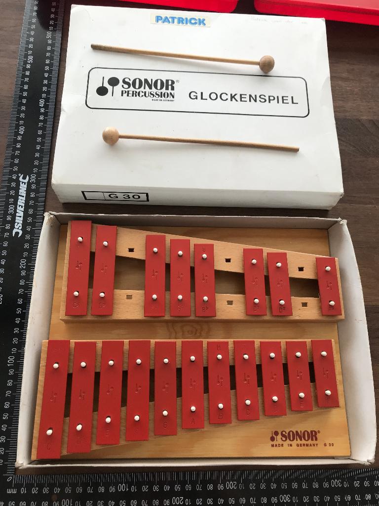 Xylofoon Sonor Percussion G30 Glockenspiel    µk, Muziek en Instrumenten, Percussie, Ophalen of Verzenden, Gebruikt, Melodische percussie