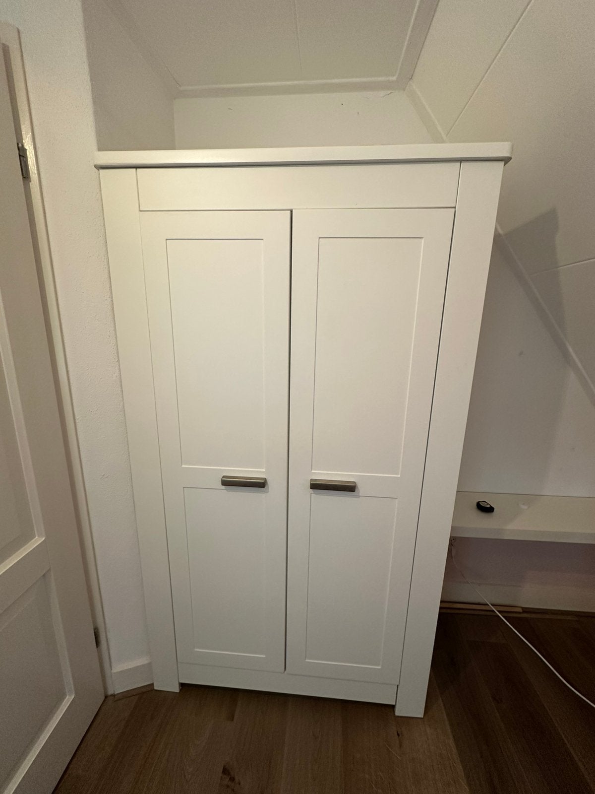Witte kledingkast, Ophalen, Gebruikt, 100 tot 150 cm, 150 tot 200 cm