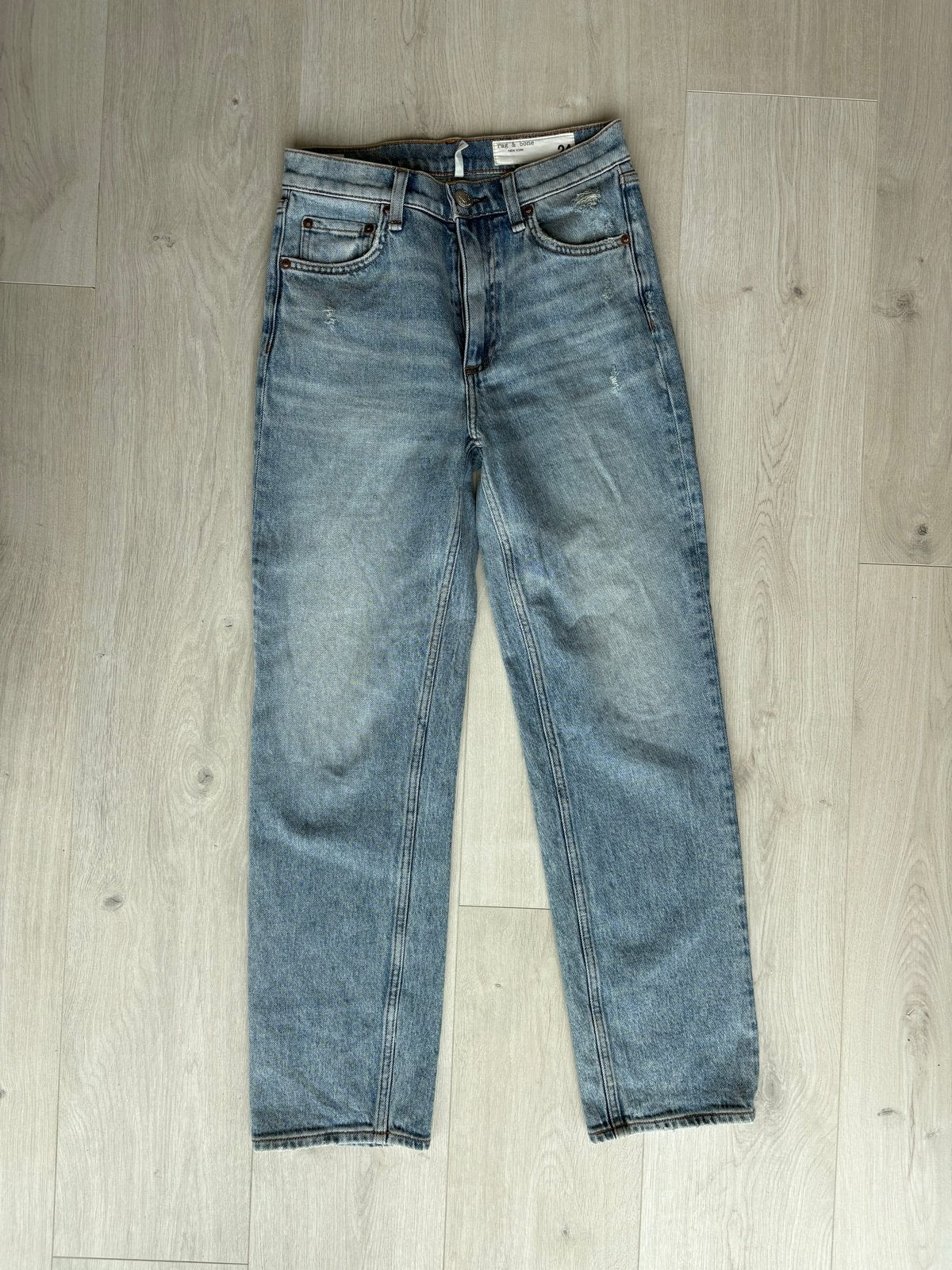 Rag & Bone Harlow Mid-Rise Ankle Straight Jeans W24, Verzenden, Zo goed als nieuw, Blauw, W27 (confectie 34) of kleiner