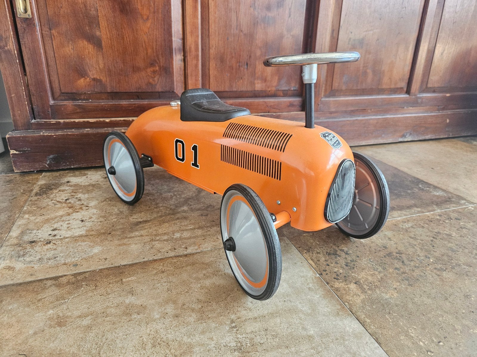 Retro Roller Loopauto Oranje - Gebruikt, Ophalen, Gebruikt, Loopvoertuig