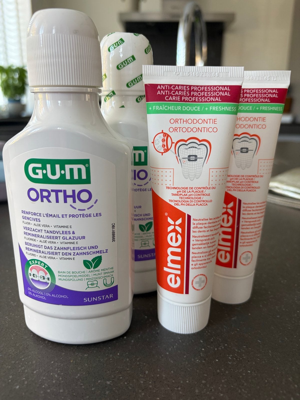Mondverzorging voor beugeldragers (GUM Ortho & Elmex), Ophalen, Zo goed als nieuw, Tandpasta