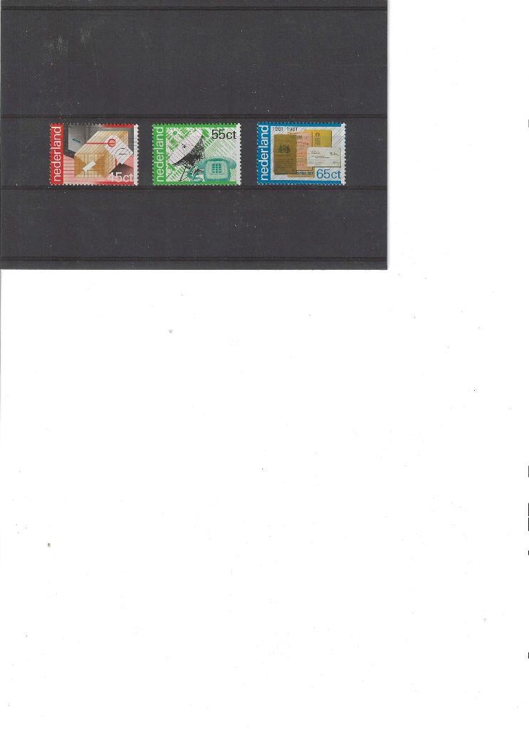 1220-1222 100 Jaar PTT Diensten. Postfris, Ophalen of Verzenden, Na 1940, Postfris