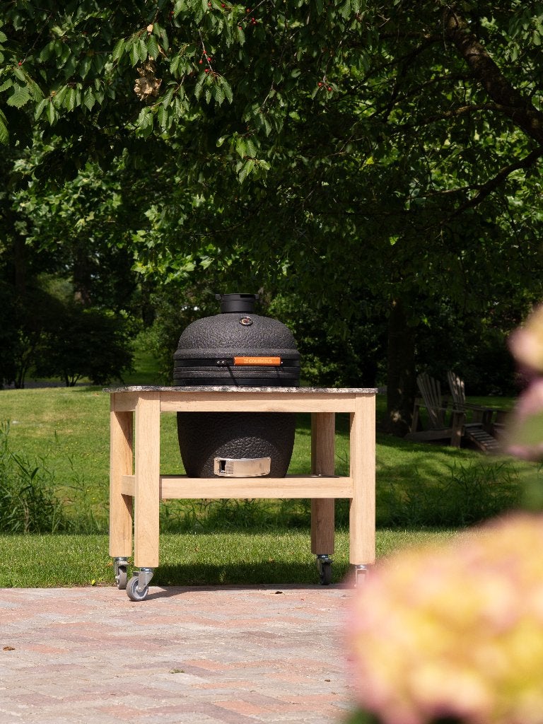 Zomeraanbieding! - Massief Eiken Buitenkeuken - Kamado BBQ, Tuin en Terras, Buitenkeukens, Houtskool, Nieuw, Ophalen of Verzenden