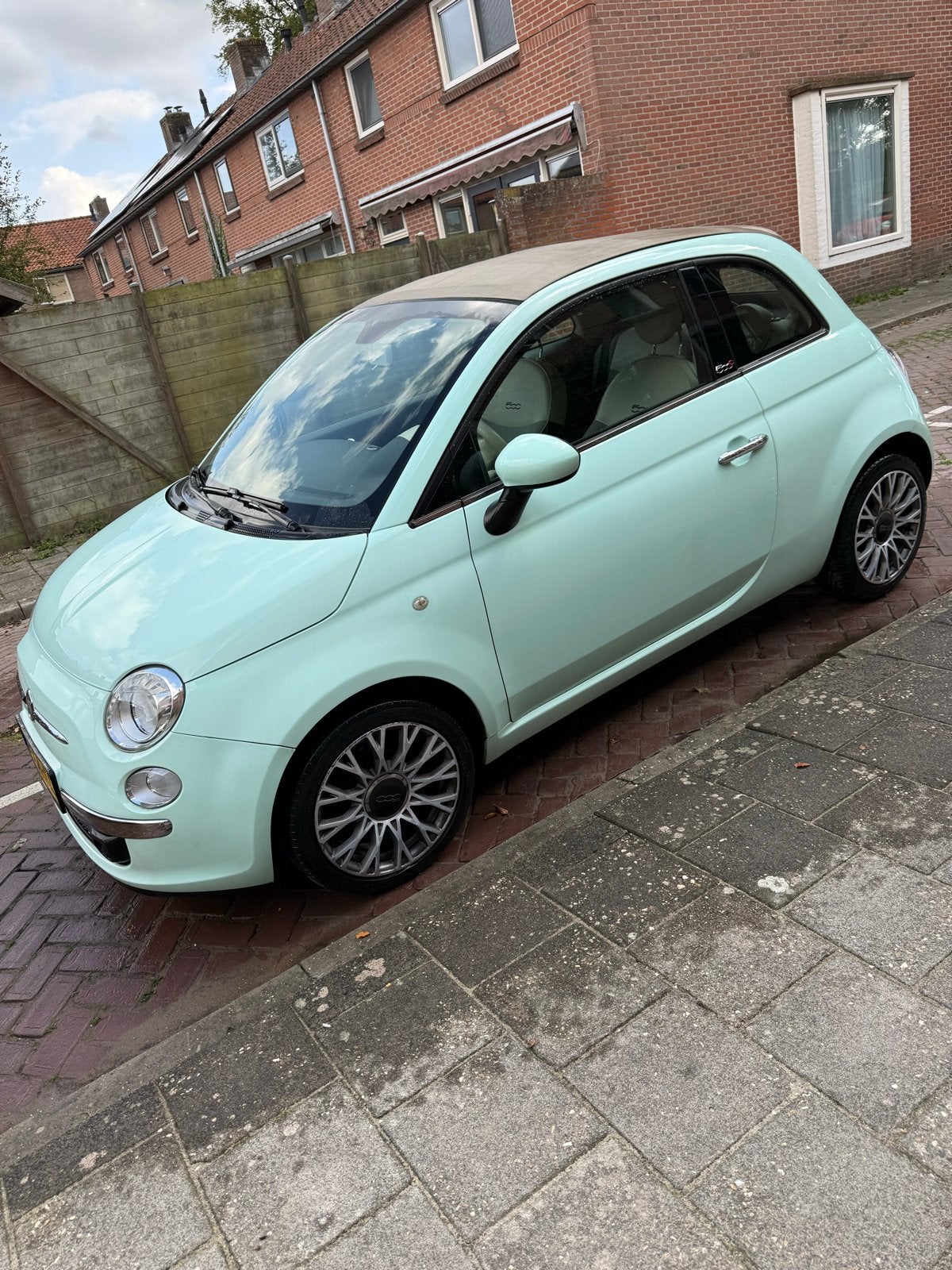 Fiat 500C 1.2 Automaat,Clima,Bltooth,Apk 6-7-27, Auto's, 1242 cc, 4 cilinders, Particulier, 22 km/l