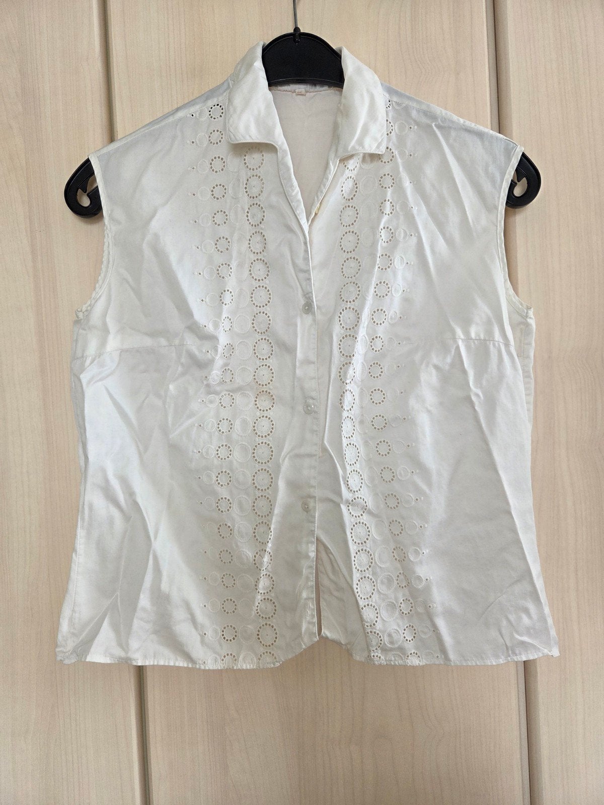 Vintage Mouwloze Witte Blouse Maat 44, Kleding | Dames, Marianne Paris, Wit, Maat 42/44 (L), Ophalen of Verzenden