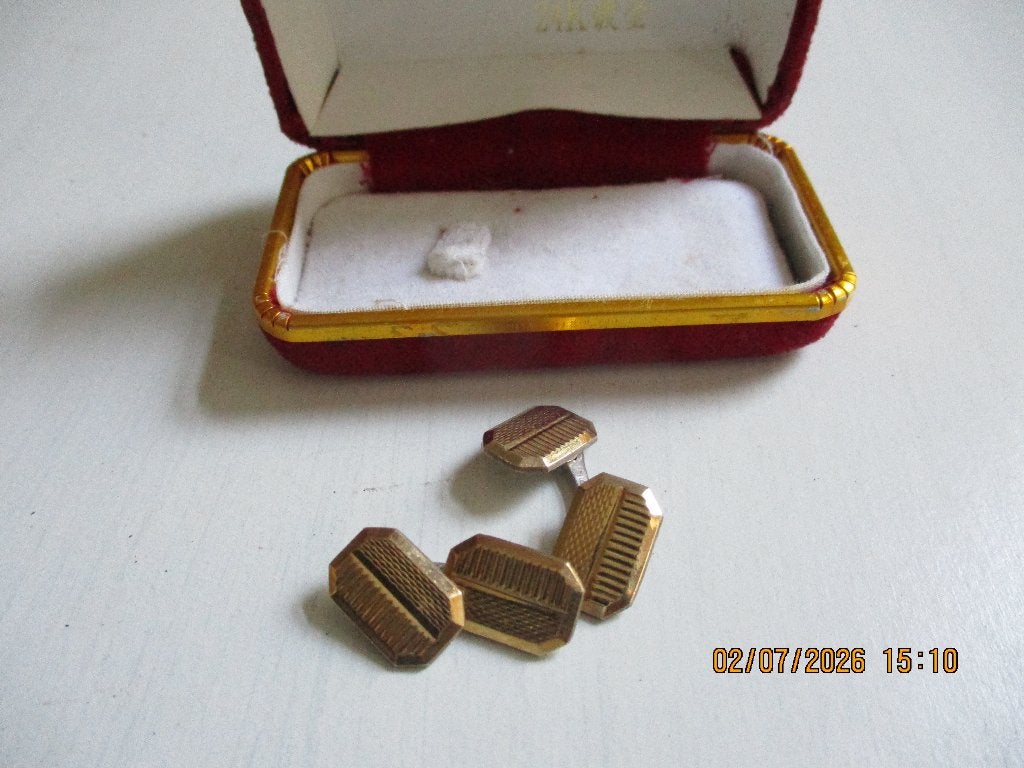 manchetsknopen zilver 800 verguld 1AR, Antiek en Kunst, Ophalen of Verzenden, Zilver