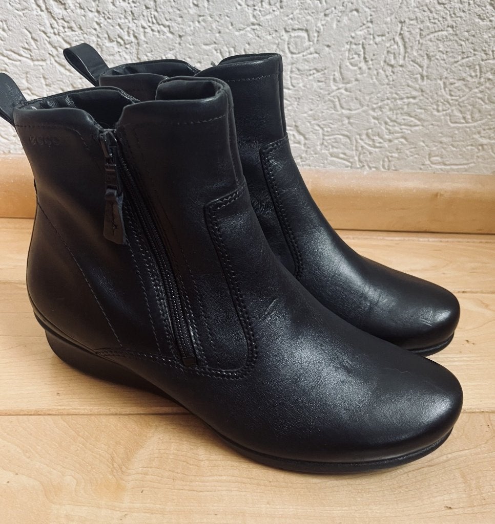 NIEUW Ecco enkelaarzen maat 39 zwart echt leer Felicia, Ecco, Verzenden, Zwart, Lage of Enkellaarzen