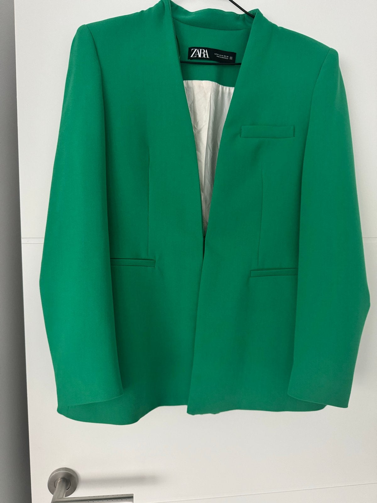 Zara Groene Blazer Maat M, Maat 38/40 (M), Ophalen of Verzenden, Zo goed als nieuw, Jasje