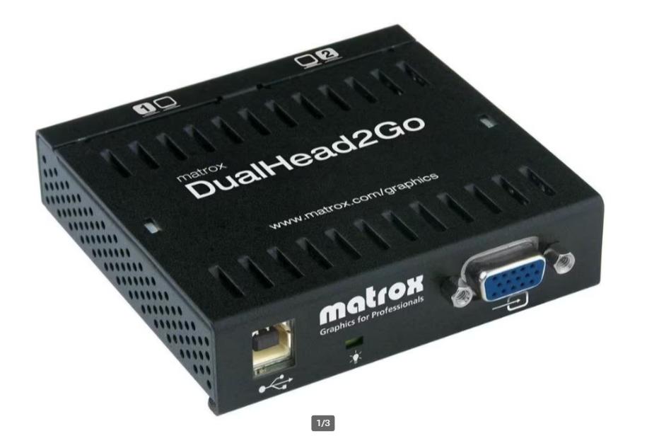 Matrox DualHead2Go Dual VGA splitter - nieuw, Computers en Software, Pc- en Netwerkkabels, Ophalen of Verzenden, Nieuw