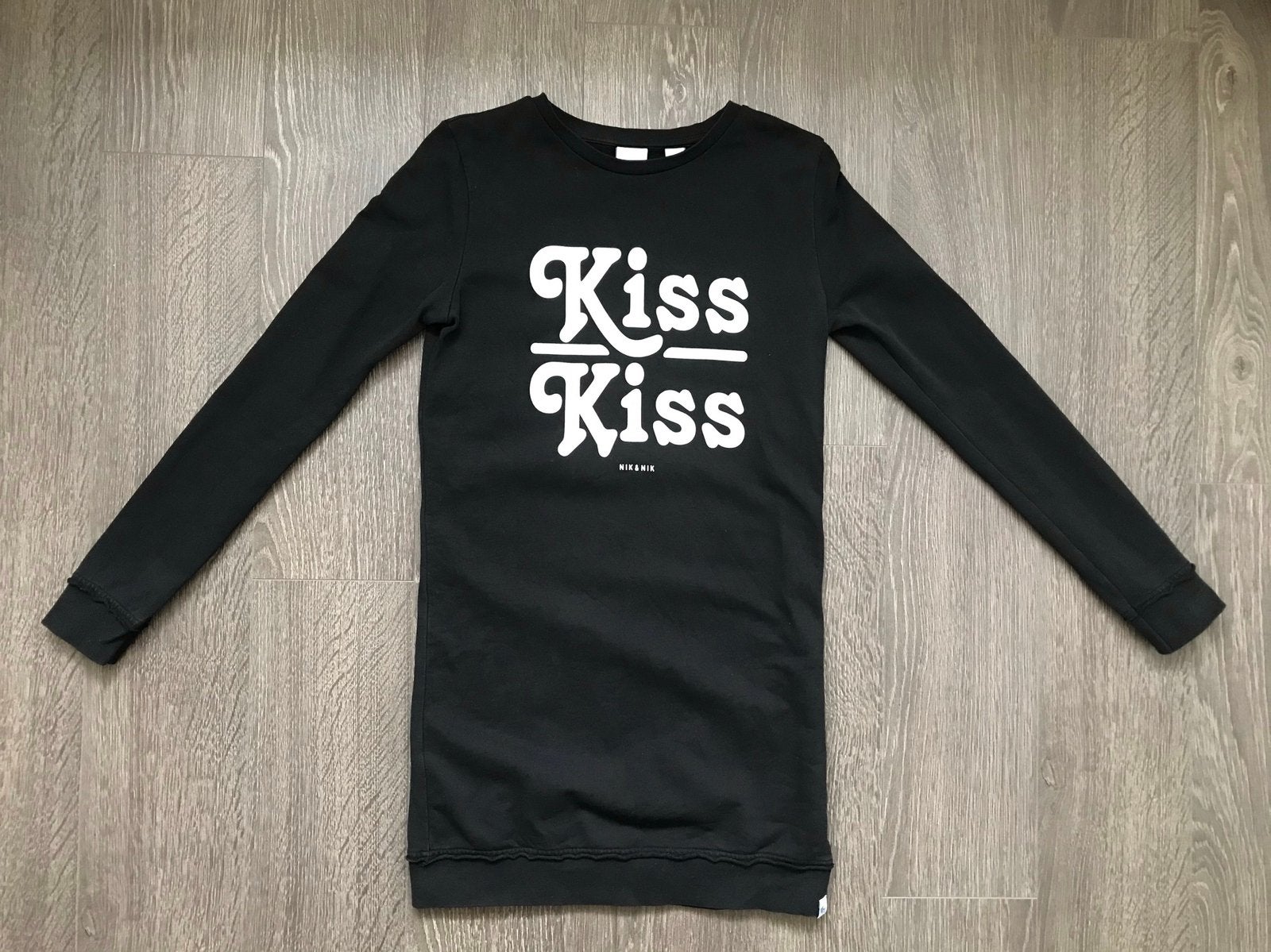 Meisjes sweat jurkje / jurk zwart Nik & Nik mt 14 / 164, Kinderen en Baby's, Ophalen of Verzenden, Gebruikt, Meisje, Jurk of Rok