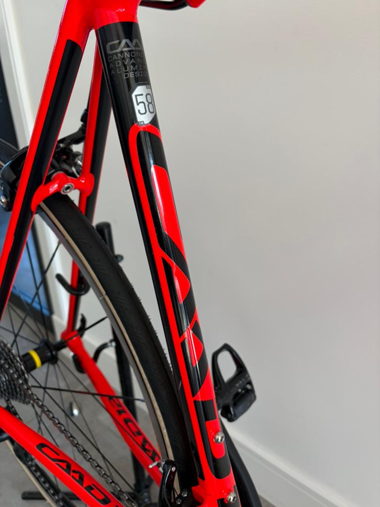Cannondale Caad 12 Acid Red 2017 frame 58 topstaat!!!, Fietsen en Brommers, 28 inch, Velgrem, Aluminium, Zo goed als nieuw
