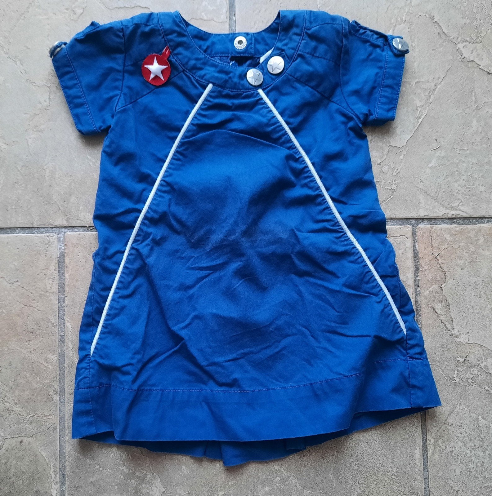Kik Kid: mooi kobalt blauw jurkje maat 56, Ophalen, Meisje, Jurkje of Rokje, Zo goed als nieuw