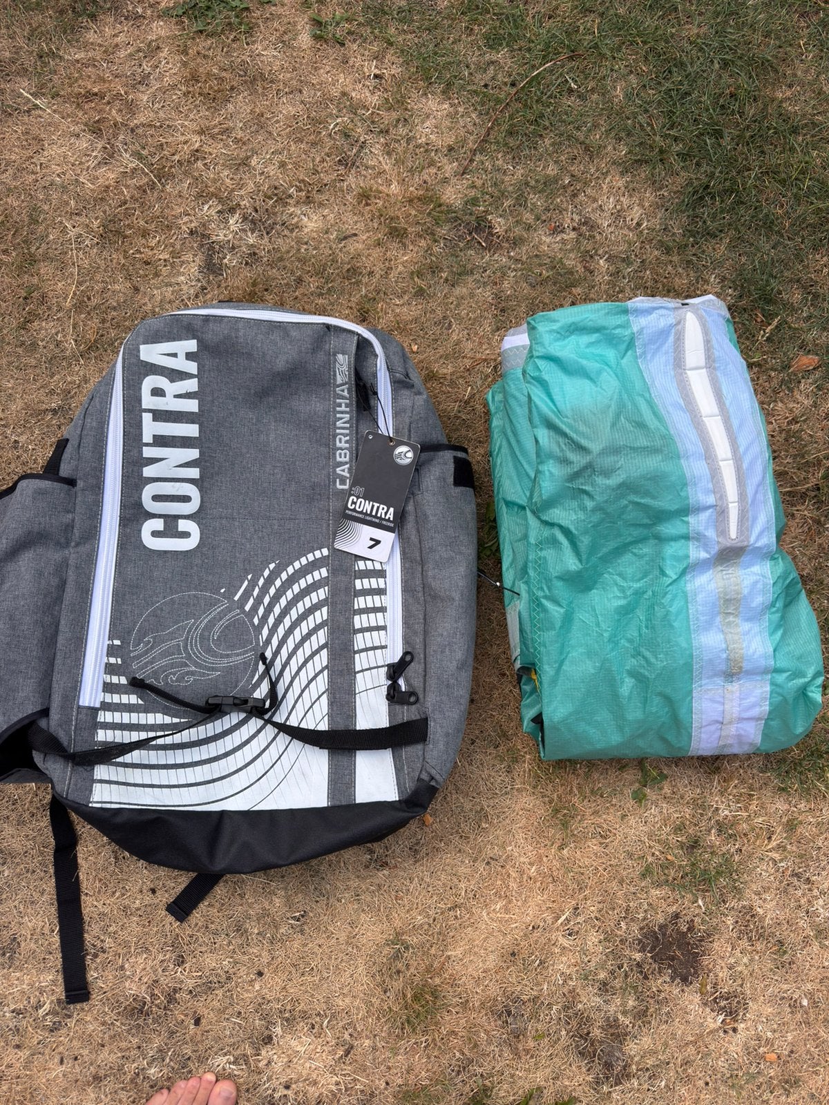 Contra 1strut kite 7m, Watersport en Boten, Kitesurfen, Geen board, Ophalen, Zo goed als nieuw