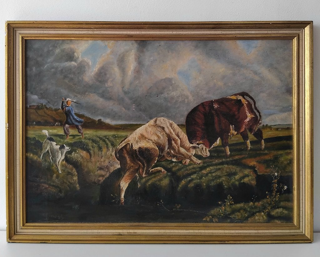 Origineel olieverfschilderij, Paneel, Expressionistisch, Ophalen of Verzenden, Landschap