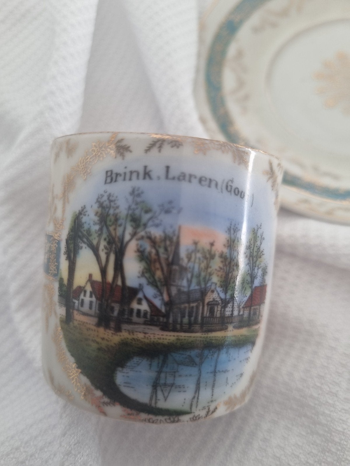 Souvenir kop en schotel Laren Brink Het Gooi, Ophalen of Verzenden