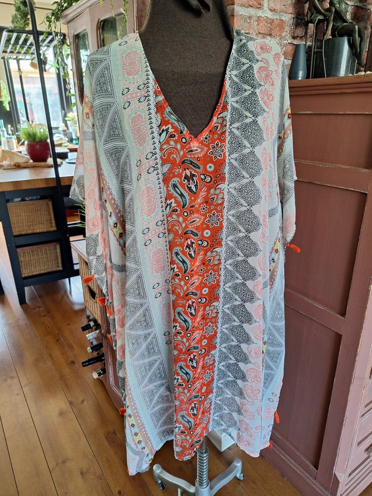 Voile boho tuniek maat m l xl, Ophalen of Verzenden, Zo goed als nieuw, Maat 46/48 (XL) of groter