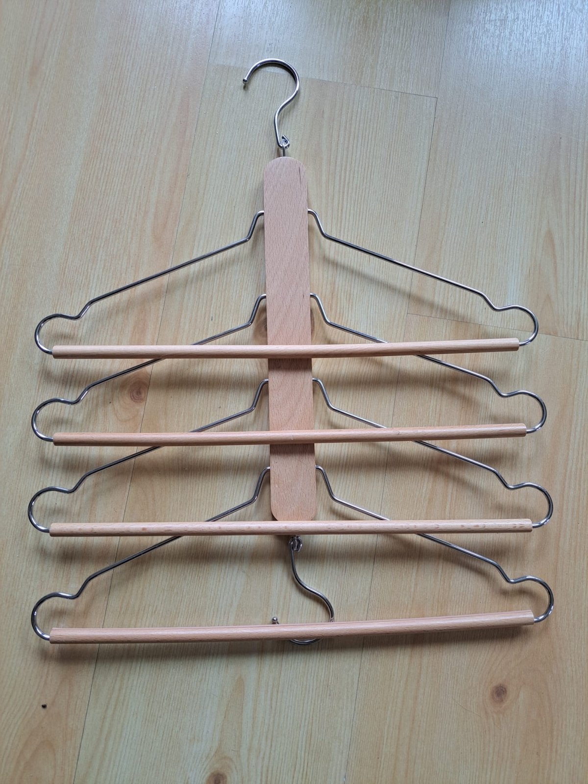 Ruimtebesparende kledinghangers (5 stuks), zo goed als nieuw, Kleding | Dames, Kledinghangers, Ophalen, Zo goed als nieuw, Hout