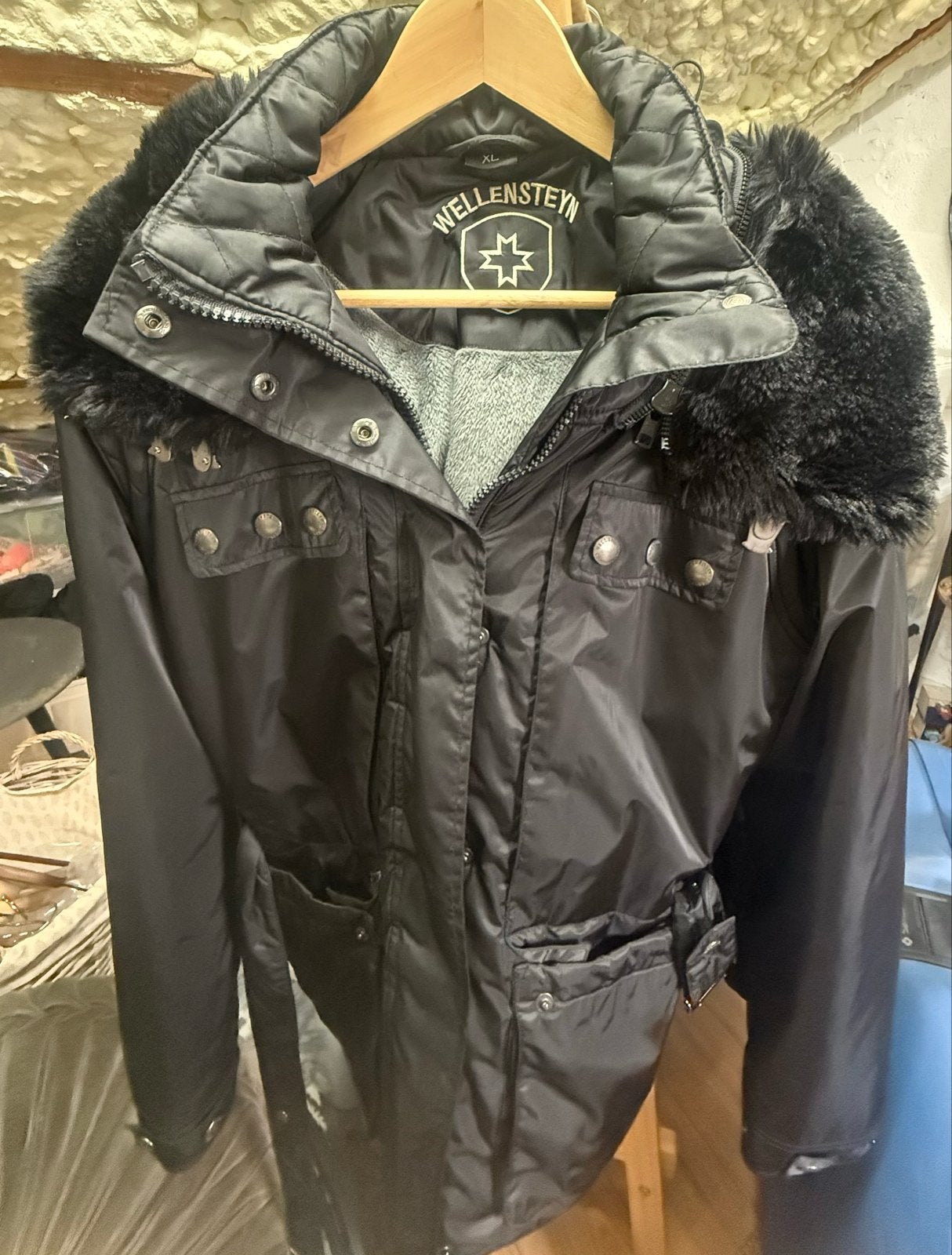 Wellensteyn Winterjas - Volledig Gevoerd & Warm, Ophalen of Verzenden, Gedragen, Maat 42/44 (L), Zwart