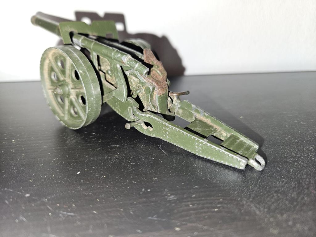 Zeldzaam: WOI/WOII Britains Ltd Diecast Speelgoedkanon, Verzamelen, Ophalen of Verzenden, Gebruikt