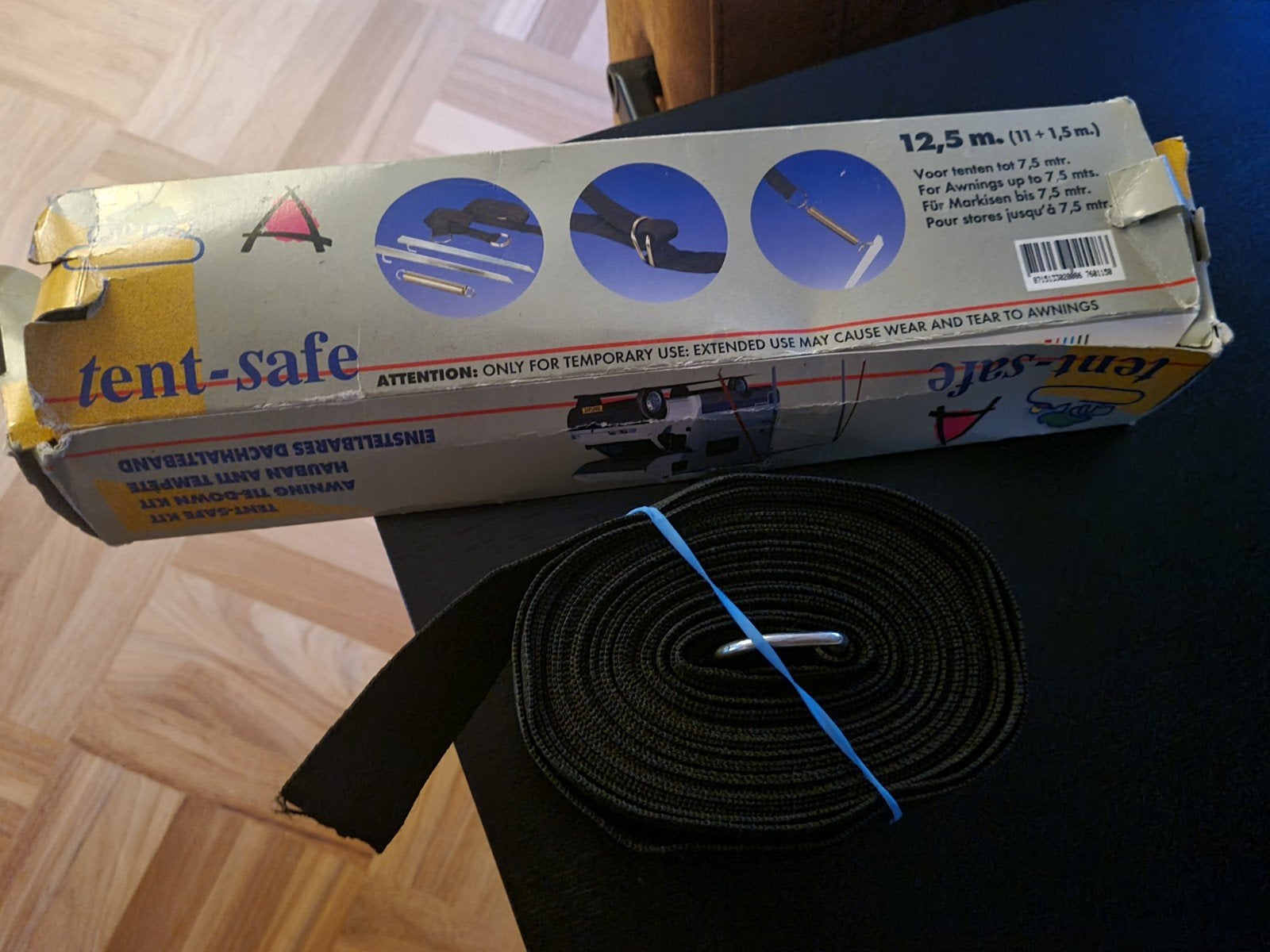 Tent-Safe Luifel Spanband - 12,5m voor tenten tot 7,5m, Ophalen