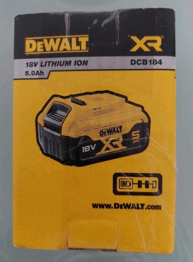 DeWALT XR 18V Lithium Ion 5.0Ah Accu DCB184, Ophalen of Verzenden, Nieuw