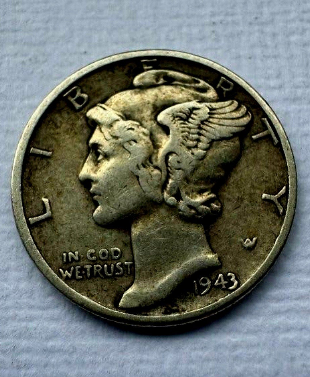 Zilveren Mercury Dime 1943 (USA 10 Cents) – Prachtige kwalit, Verzenden, Noord-Amerika, Zilver