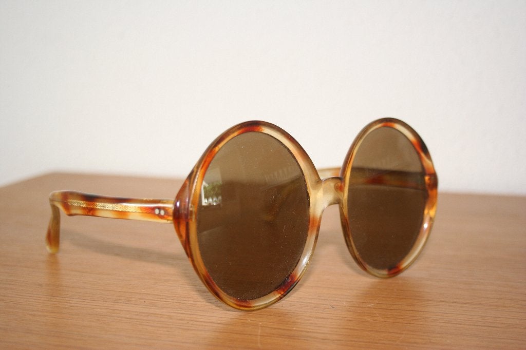 Dames Design Vintage zonnebril O.Friulana Italy 70s, Overige merken, Zonnebril, Bruin, Ophalen of Verzenden