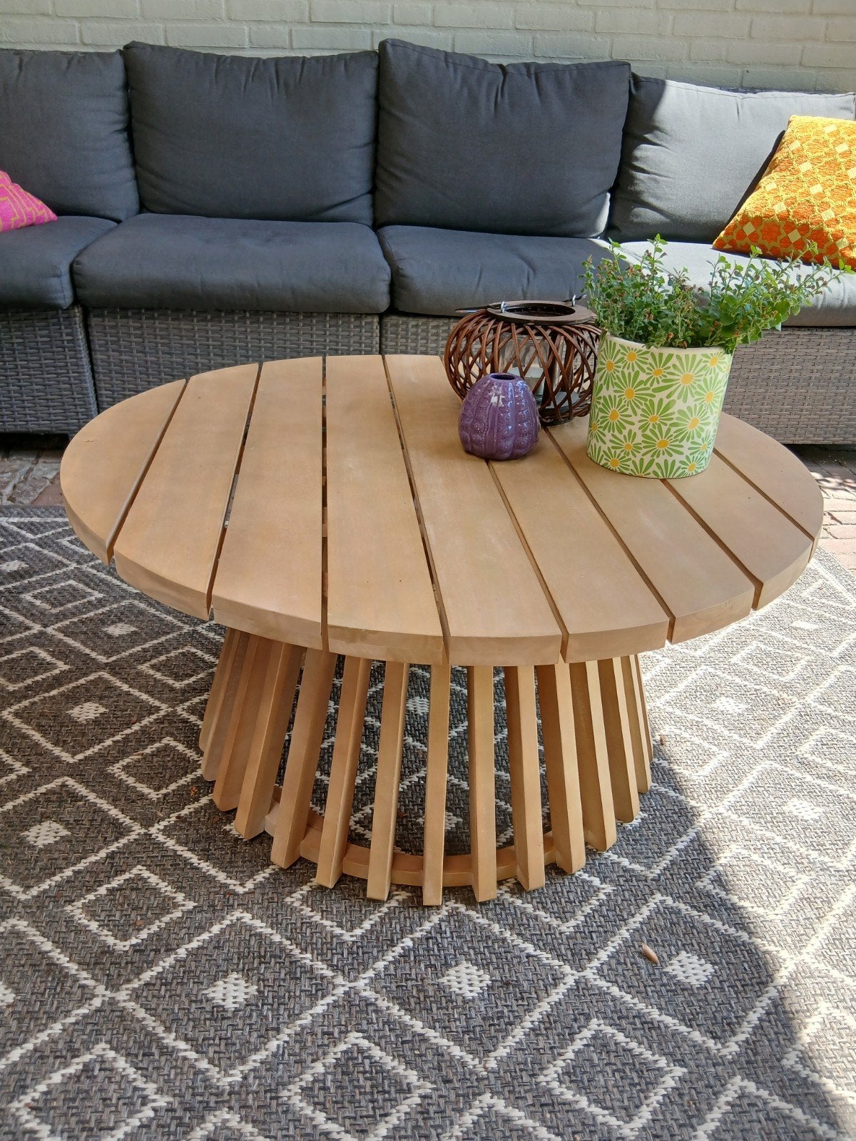 Nieuwe Acacia Loungetafel Buiten - Rond 80x40cm, Ophalen, Nieuw, Rond, Hout