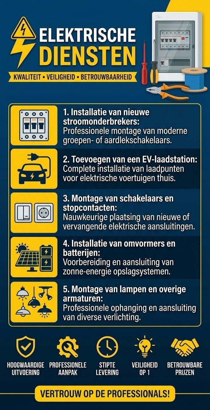 Elektricien op adres, Ophalen of Verzenden, Nieuw, Overige typen