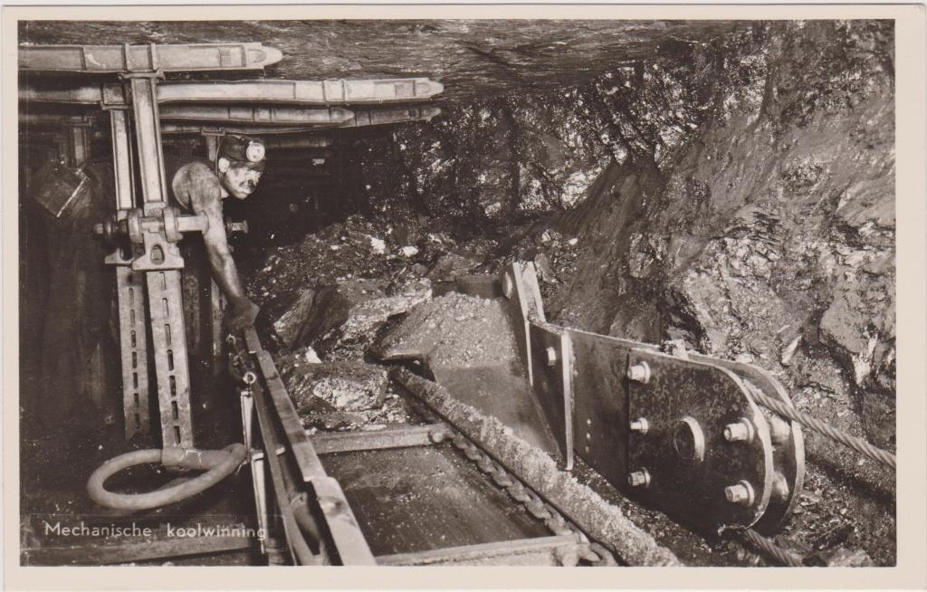 Zuid-Limburgsche Mijnen - Mechanische koolwinning, Verzamelen, Ansichtkaarten | Nederland, Verzenden, 1920 tot 1940, Ongelopen