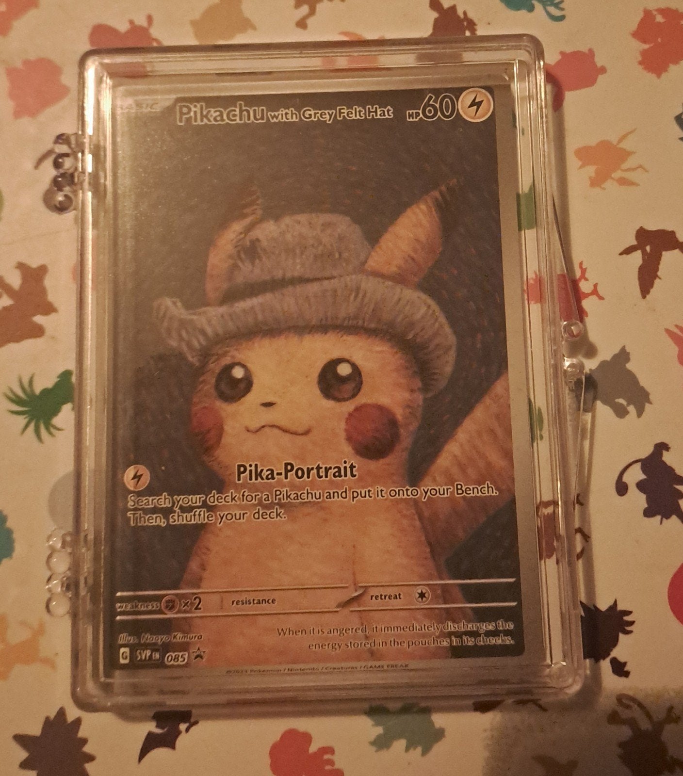 Pikachu met Grijze Vilten Hoed Pokémon kaart (Van Gogh), Ophalen of Verzenden