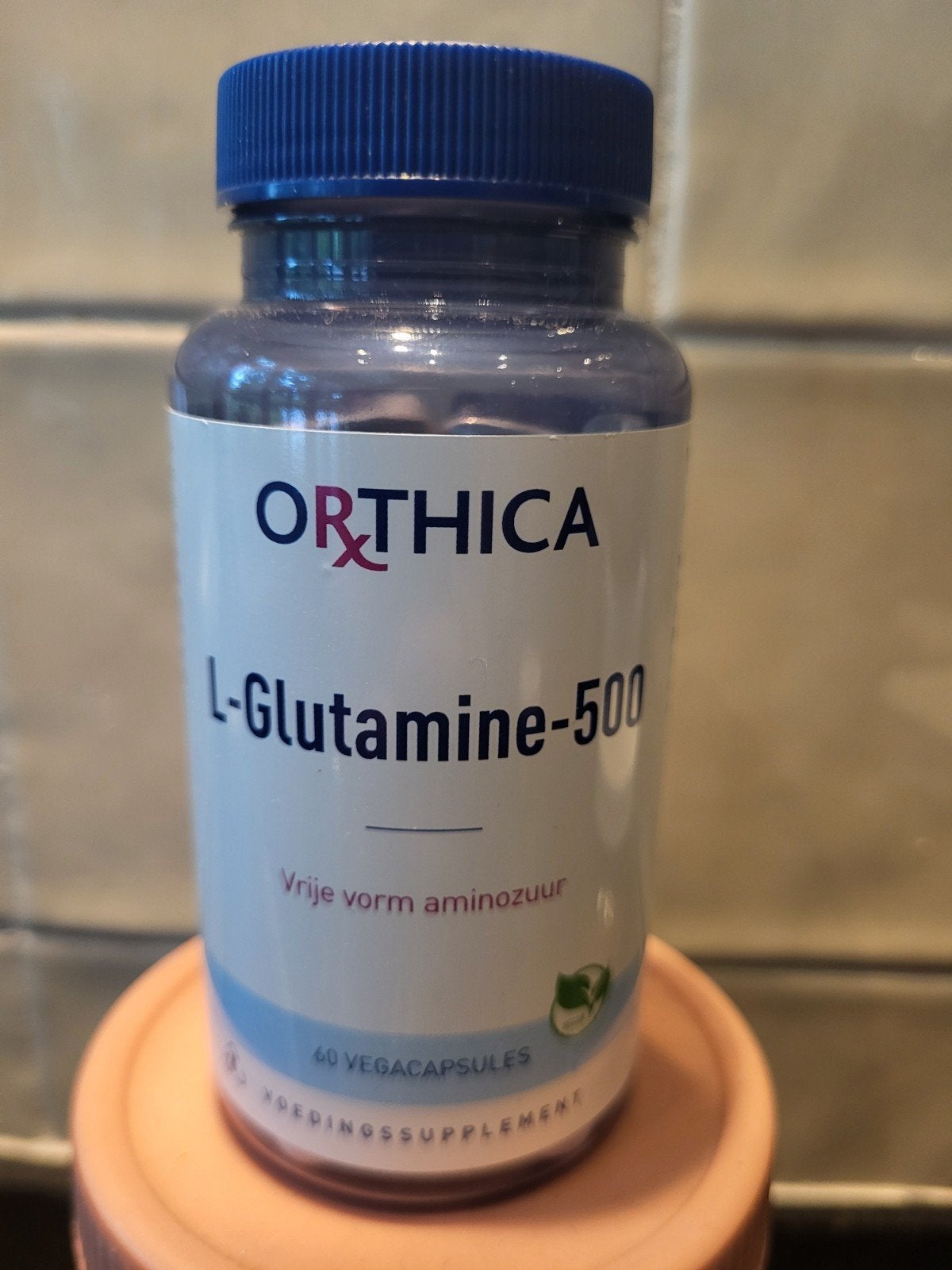 Orthica L-Glutamine-500 60 capsules ongeopend THT 06-2026, Ophalen of Verzenden, Nieuw, Overige typen
