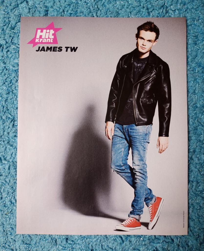 James TW poster hitkrant, Rechthoekig Staand, A4 of kleiner, Nieuw, Ophalen of Verzenden