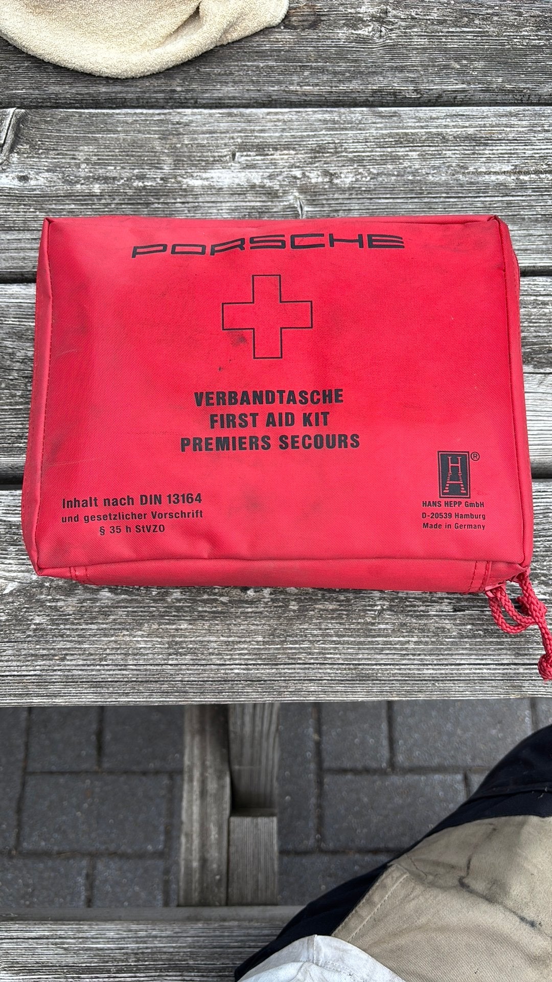 Orginele porsche EHBO set/verbandtas, Ophalen of Verzenden