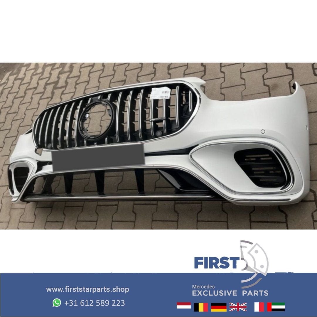 W223 S63 AMG BUMPER A2238853901 S63s  VOORBUMPER S Klasse LI, Gebruikt, -, Voor, Ophalen of Verzenden