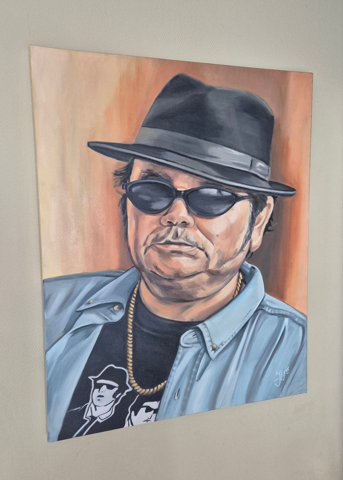 Andre Hazes Olieverf Portret. Prachtig schilderij., Ophalen, Gesigneerd, Figuren