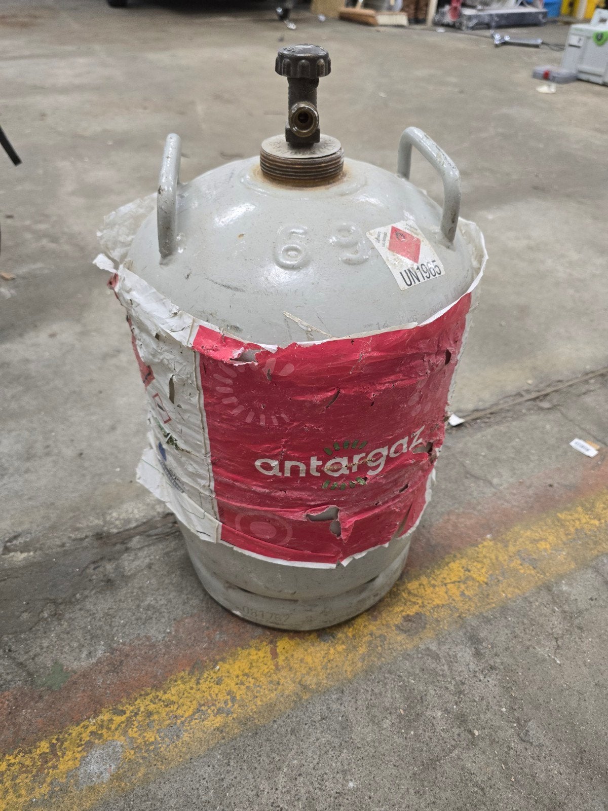 Lege Antargaz gasfles, Ophalen of Verzenden, Gebruikt