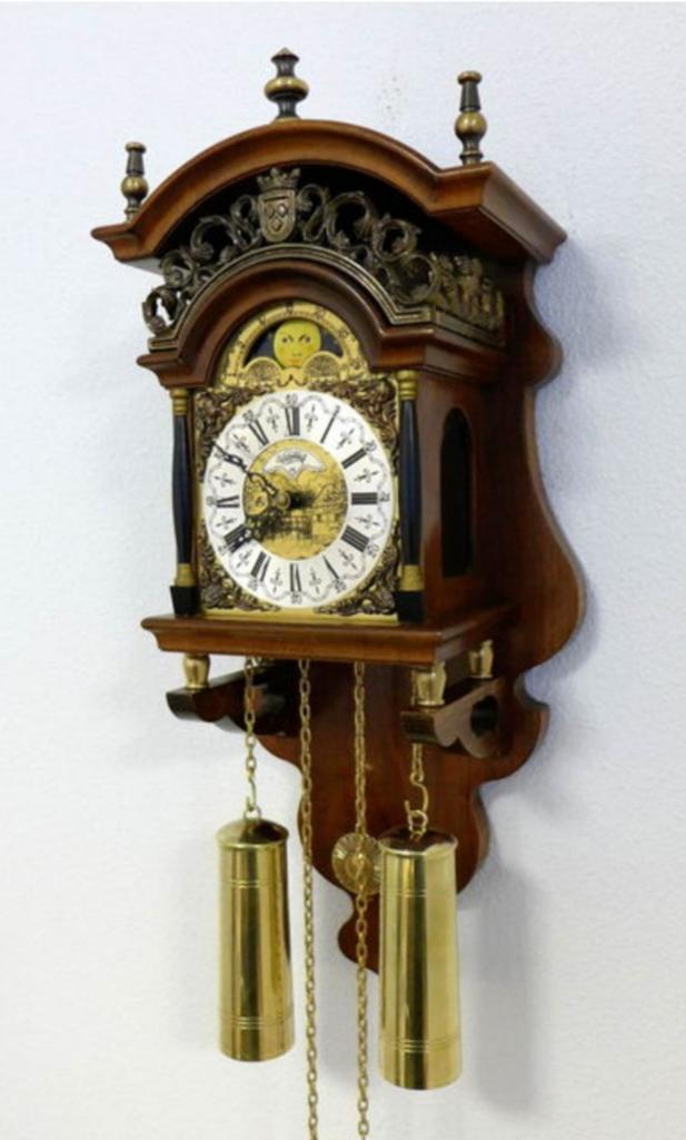 Antieke Sallander Klok - Prachtig Houten Wanduurwerk, Antiek en Kunst, Ophalen of Verzenden
