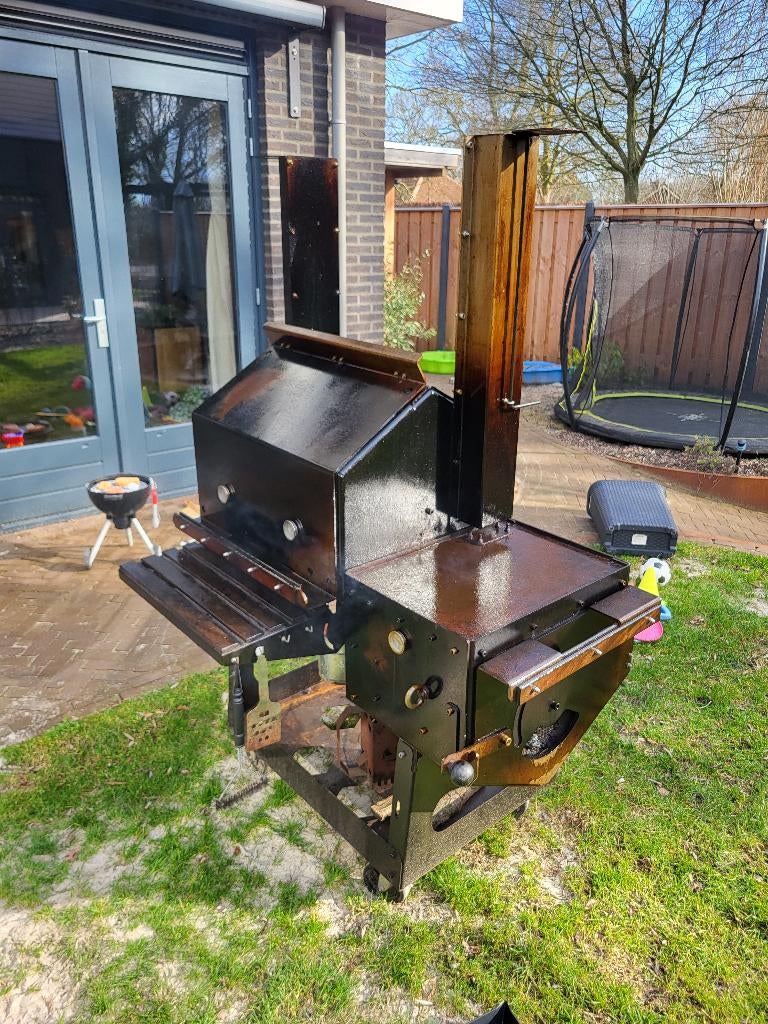 smoker zeer zwaar zelfbouw 20" 5mm offset /  reverse flow, Ophalen, Zo goed als nieuw, Met accessoires
