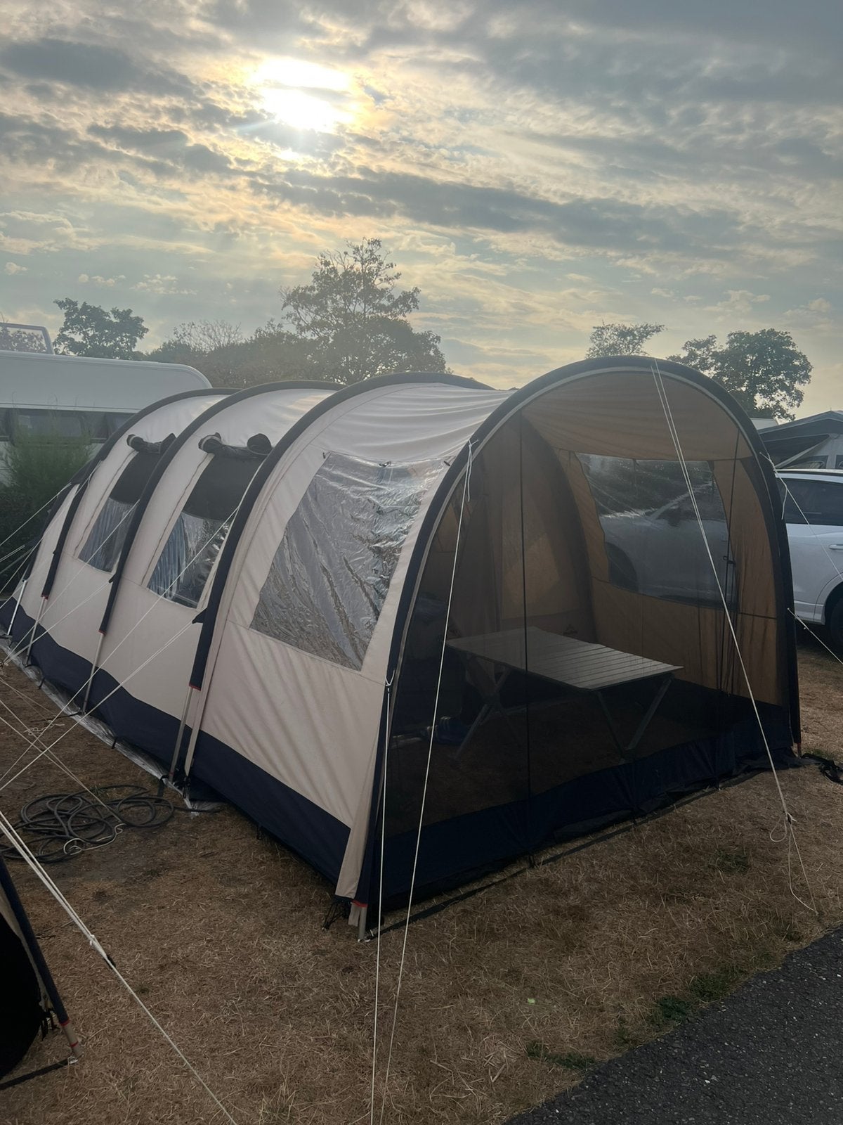 2 x Obelink Familia 4, Caravans en Kamperen, Tenten, Ophalen, Gebruikt, Tot en met 4
