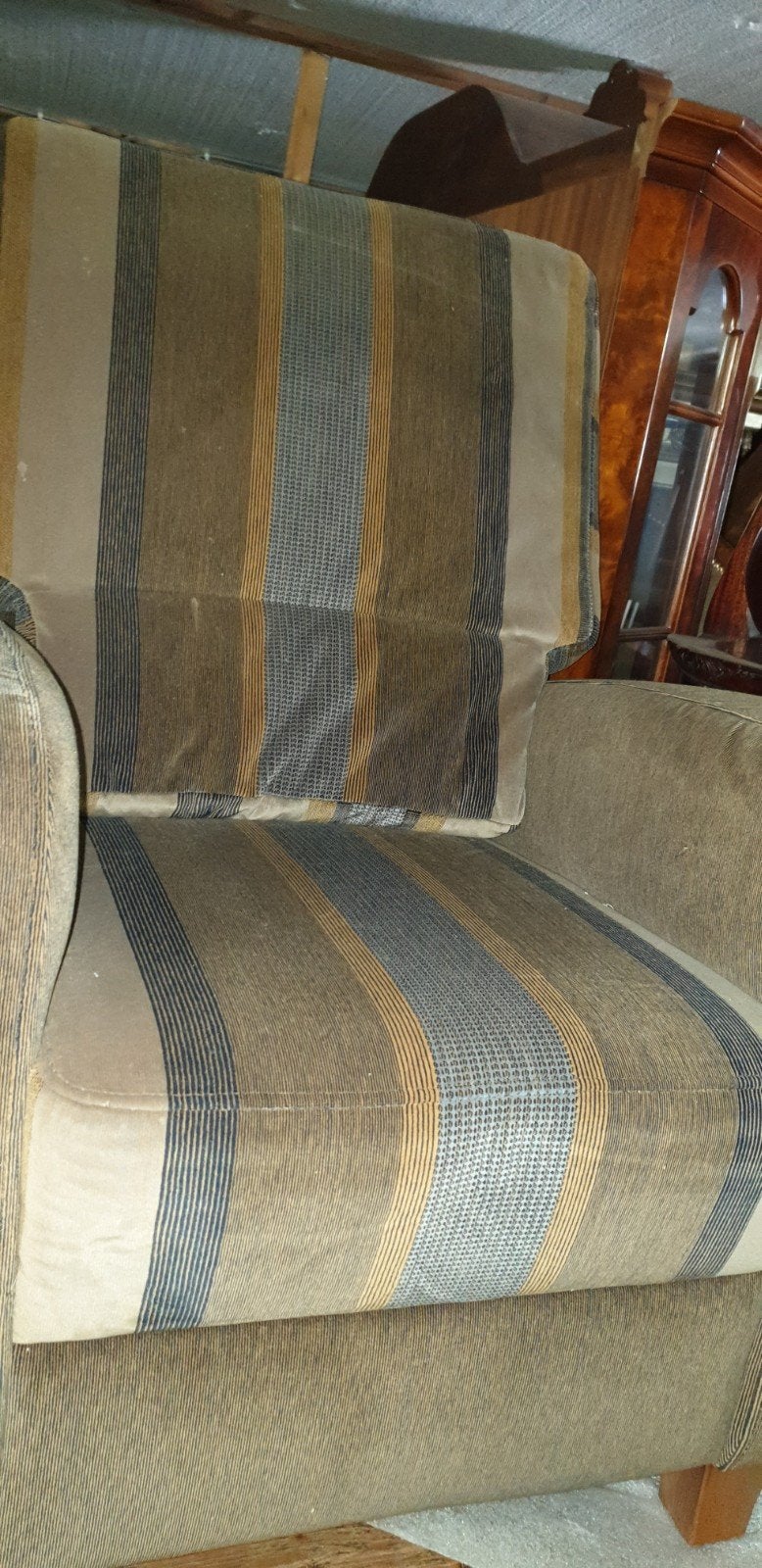 2 fauteuils en bank - Comfortabele zitset, Huis en Inrichting, Fauteuils, Ophalen, Gebruikt, Stof, Klassiek, Retro